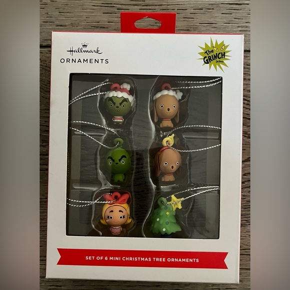 New Hallmark The Grinch set of 6 Mini Christmas Tree Ornaments - Picture 1 of 2